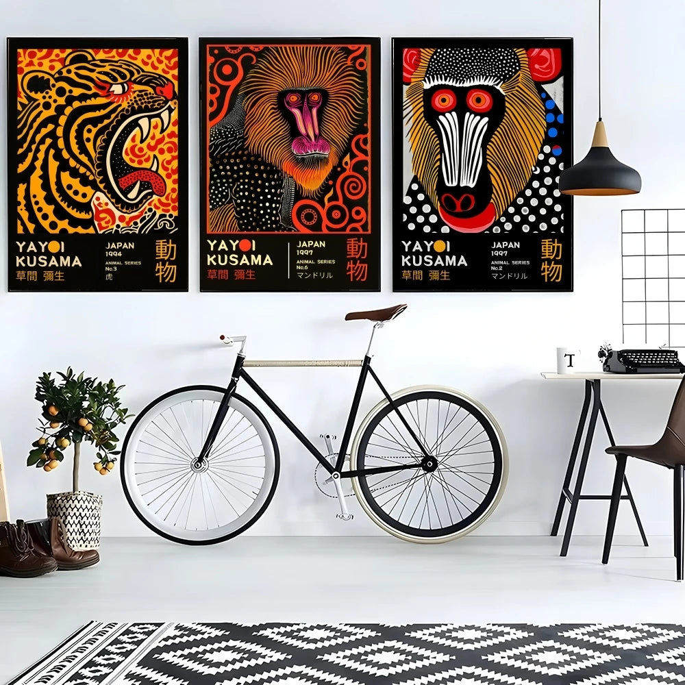 Yayoi Kusama Animal Art Wall Poster