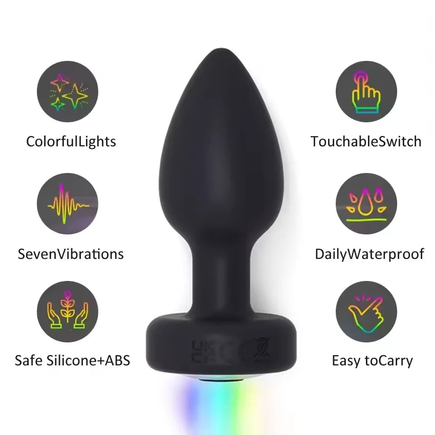 Remote-Control LED Vibrating Anal Plug