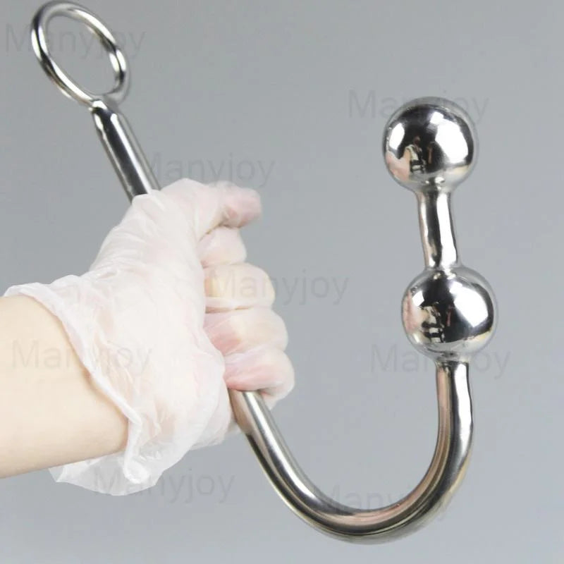 Stainless Steel Anal Hook with Ball Plug