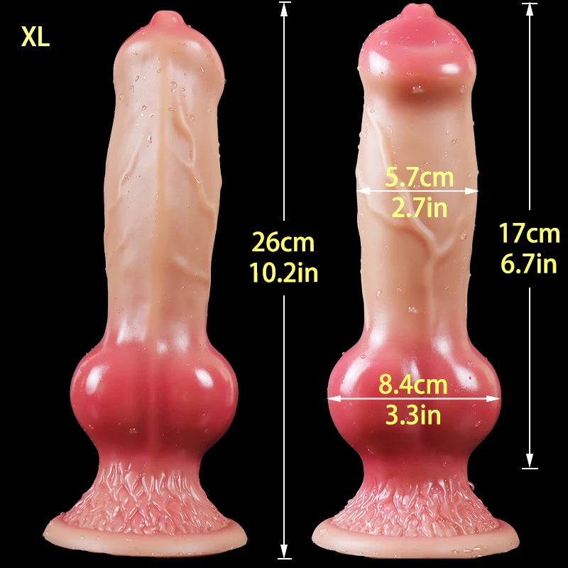 Large Animal-Style Dildo with Suction Cup