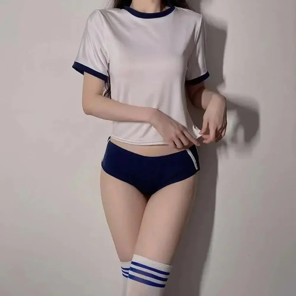 Anime Girl Japanese  Student Lingerie Sexy Hot Costumes School Student Uniform Role Play Apparel Women Cute  Tight  Set Naughty
