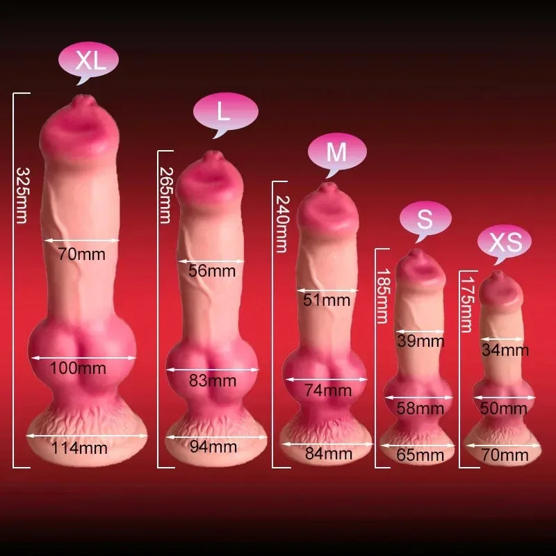 Realistic Dog Dildo Big Butt Anal Plug Vaginal Masturbation Adult Sex Toy Suitable For Male And Female Huge Monster Horses Penis