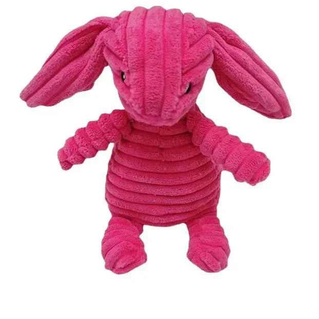 Corduroy Animal Squeaky Dog Toy