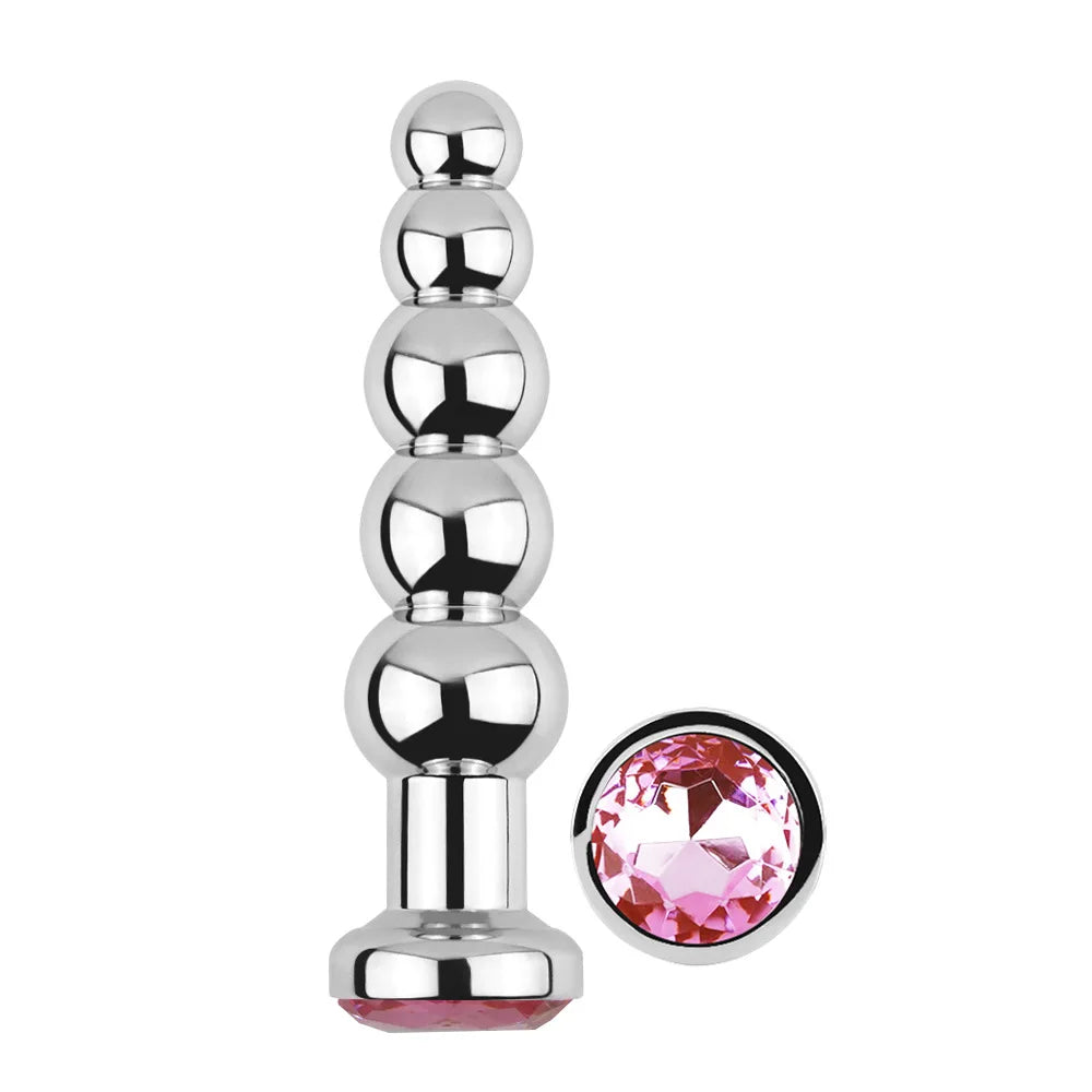 5-Ball Stainless Steel Beaded Anal Plug