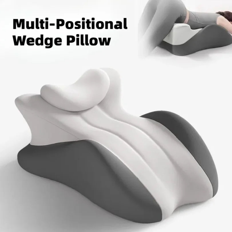Multi-Position Memory Foam Wedge Pillow with Removable Cover