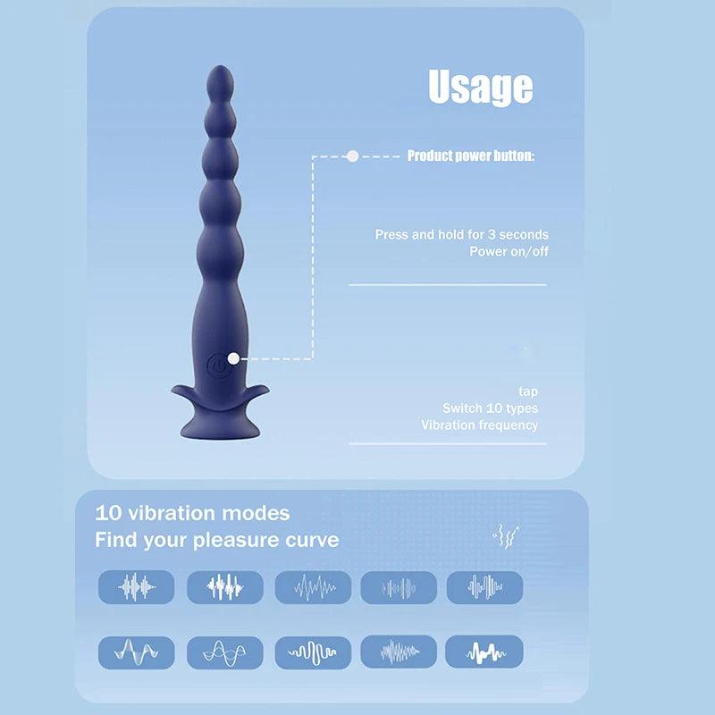 10-Mode Silicone Vibrating Prostate Massager