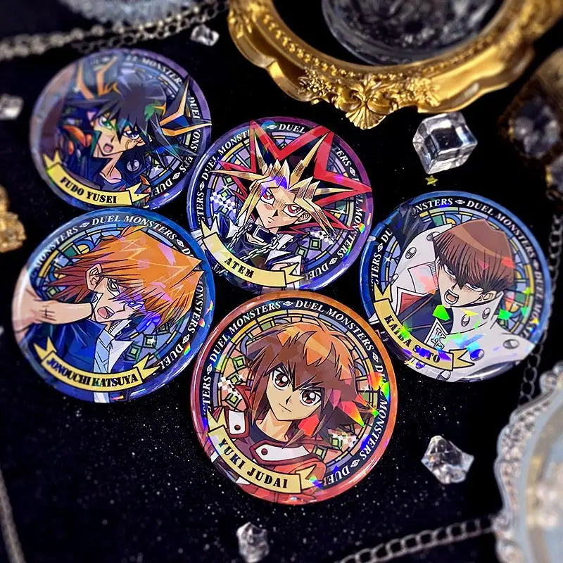 Yu-Gi-Oh  Doujin anime merchandise Seto Kaiba Yugi Mutou badges creative personality cool cartoon laser bar badges student gifts