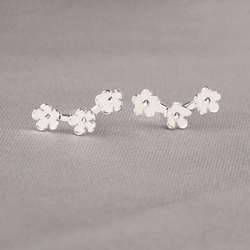 925 Silver-Needle Mini Stud Earring Set