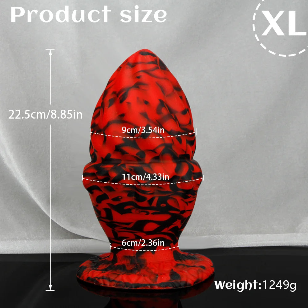 Large Suction-Base Anal Bead Plug