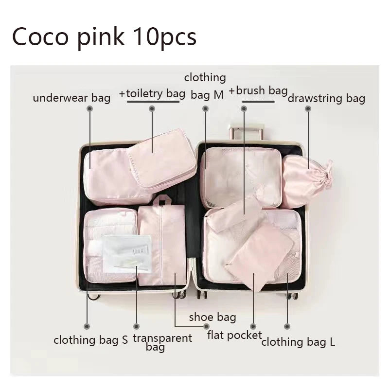 6-Piece Travel Packing Cube & Toiletry Bag Set