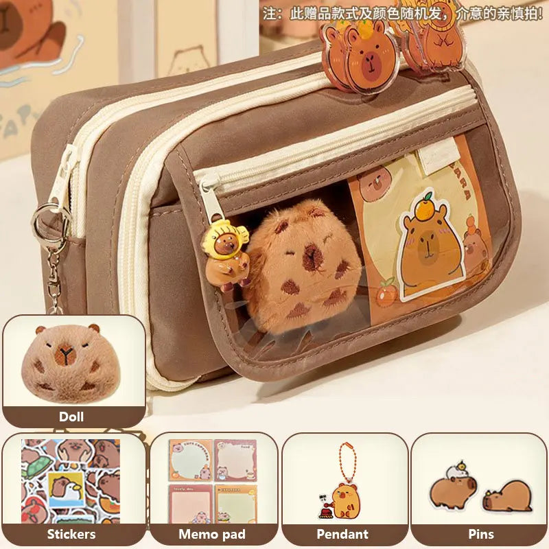 Kawaii Waterproof Large-Capacity Pencil Case DIY Set