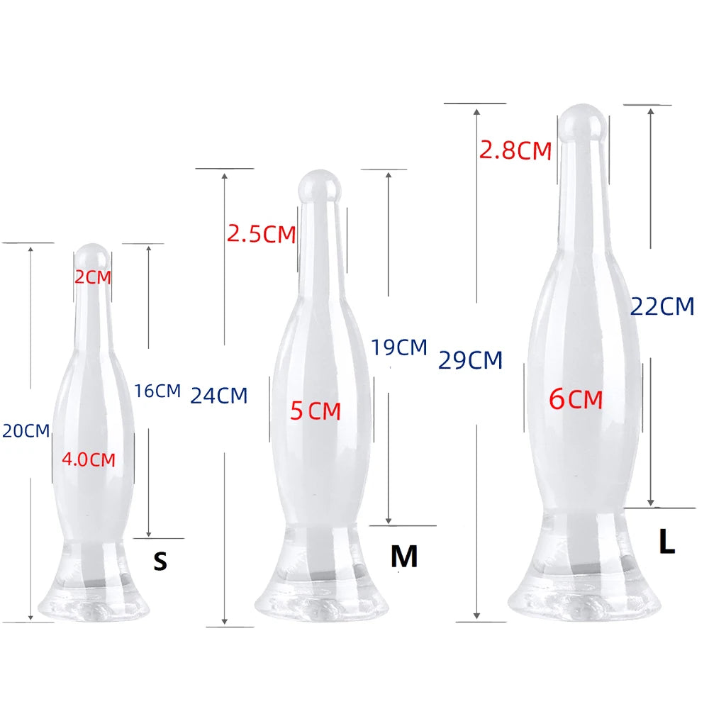20–29cm Blue Vase-Shaped TPE Anal Plug