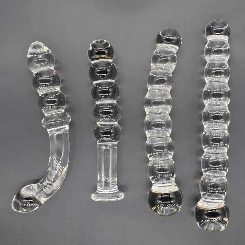 Crystal Glass Double-Ended Anal Bead Plug