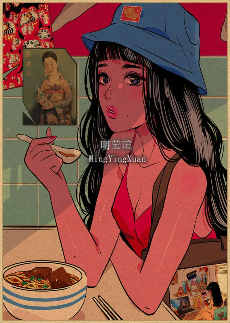 Japanese Anime 4K-Style Decorative Wall Poster
