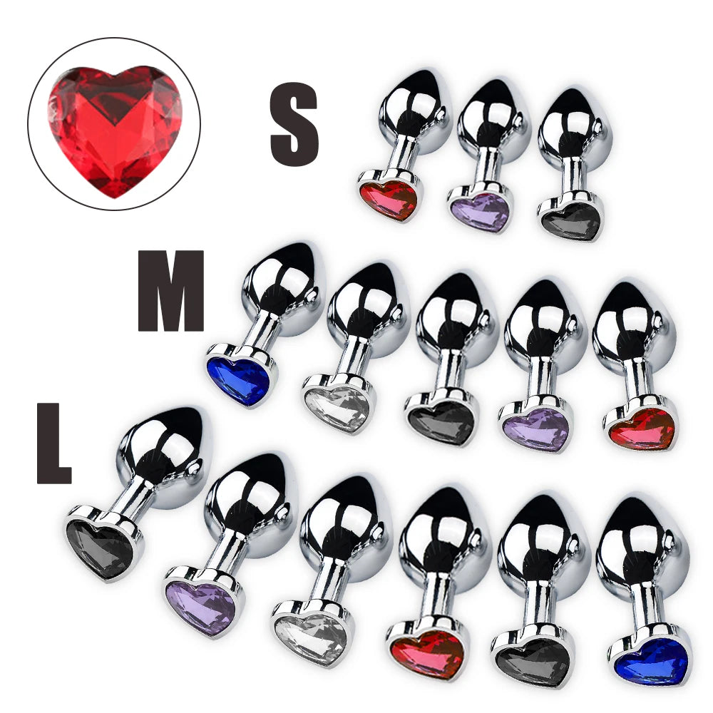 3-Size Metal Anal Plug Set – S/M/L