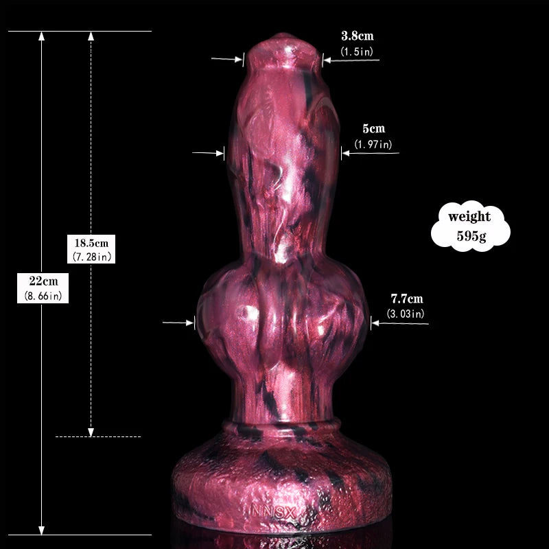 SHAZ 8.27-Inch Knotted Wolf-Style Dildo