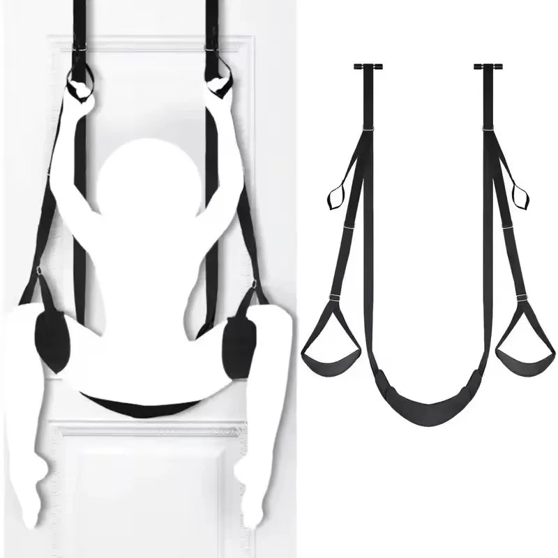 Adjustable Door-Mount Swing with Hand & Foot Straps