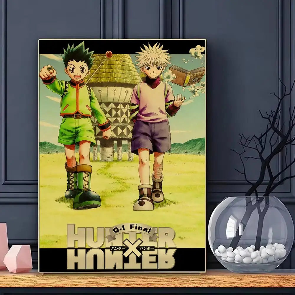 Anime H-Hunter x H-Hunter Poster HD Art Decorative Wall Art Waterproof Home Décor for Living Room Bedroom Café Stylish Gift