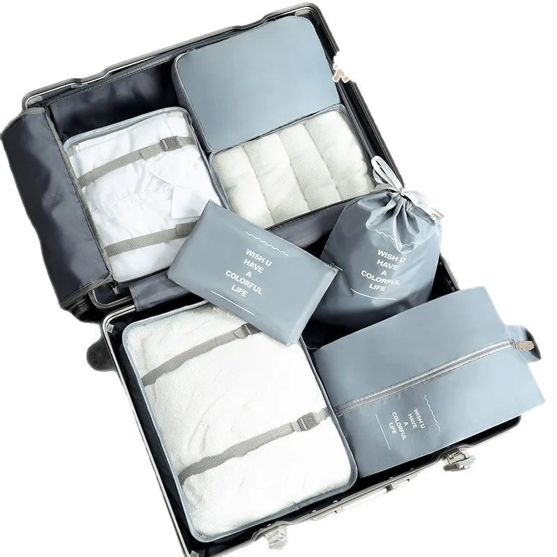 travel Packing Cubes Organizer, Lightweight Luggage Bags with Zipper for Suitcase Clothes Compression, Portable Storage Bag Set