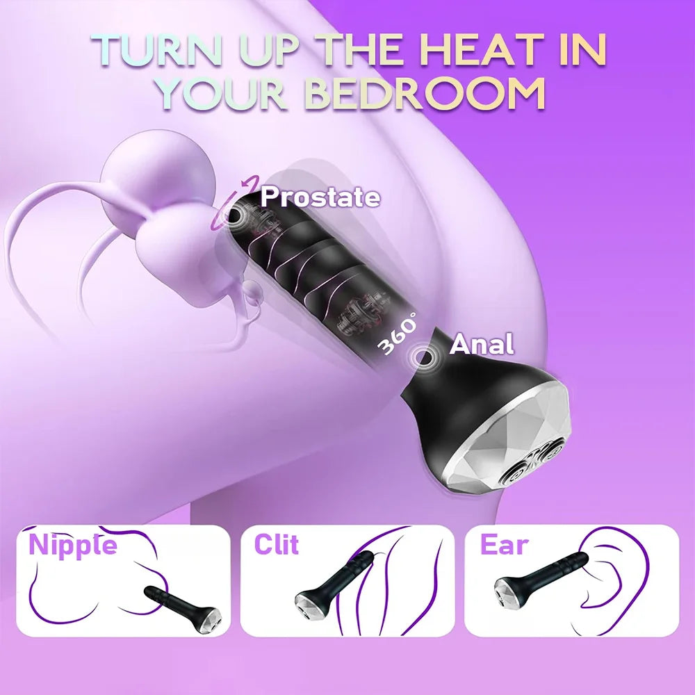 Rotating 10-Mode Anal Massager