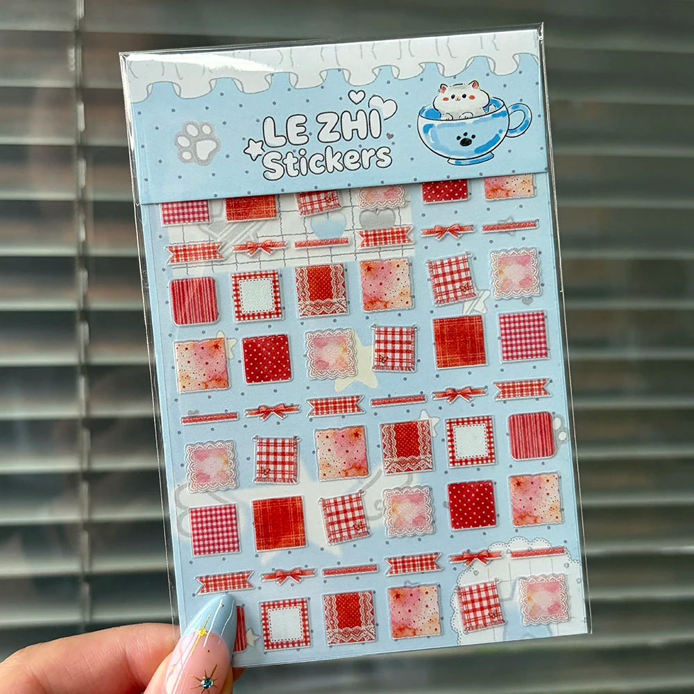 Tiny Strawberry & Floral Decorative Sticker Set