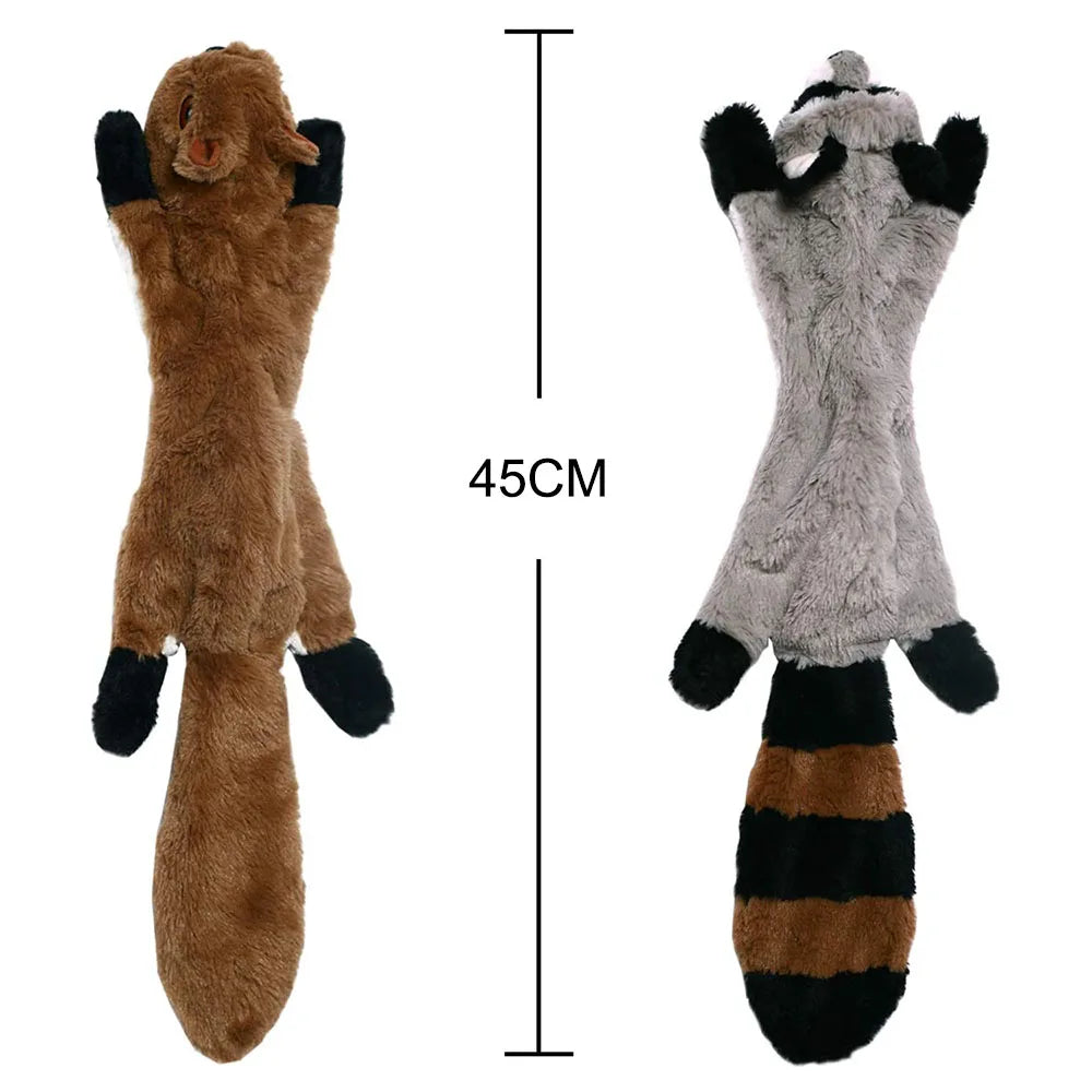 No-Stuffing Animal Squeaky & Crinkle Dog Toy