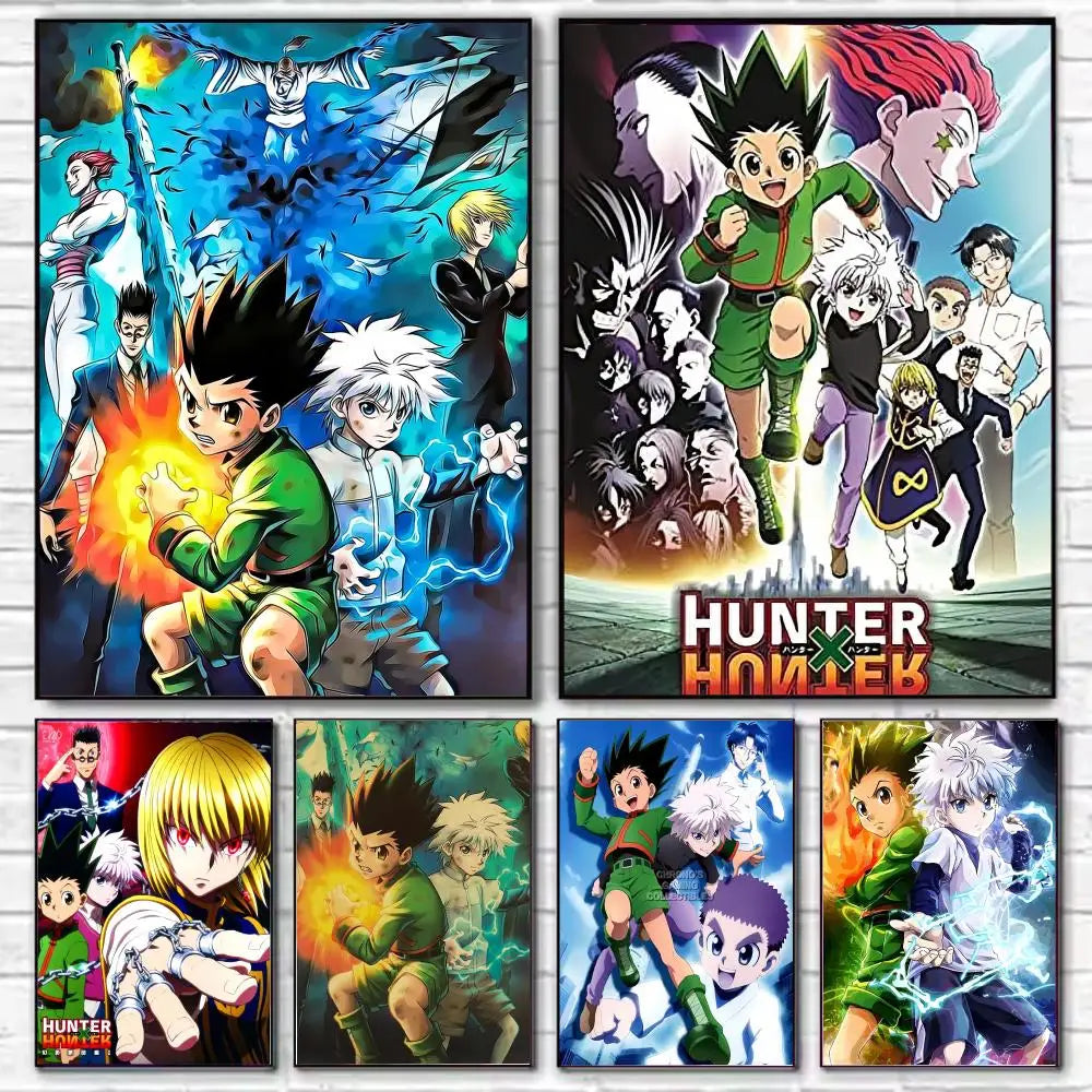 Anime H-Hunter x H-Hunter Poster HD Art Decorative Wall Art Waterproof Home Décor for Living Room Bedroom Café Stylish Gift