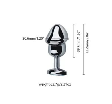 Crystal Stainless Steel Anal Plug Set