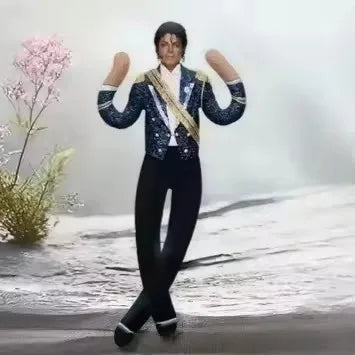 Articulated Michael Jackson (MJ) Cosplay Plush Figurine, Abstract Figurine with Articulated Movement, Soft Plush Doll, Desk Orna