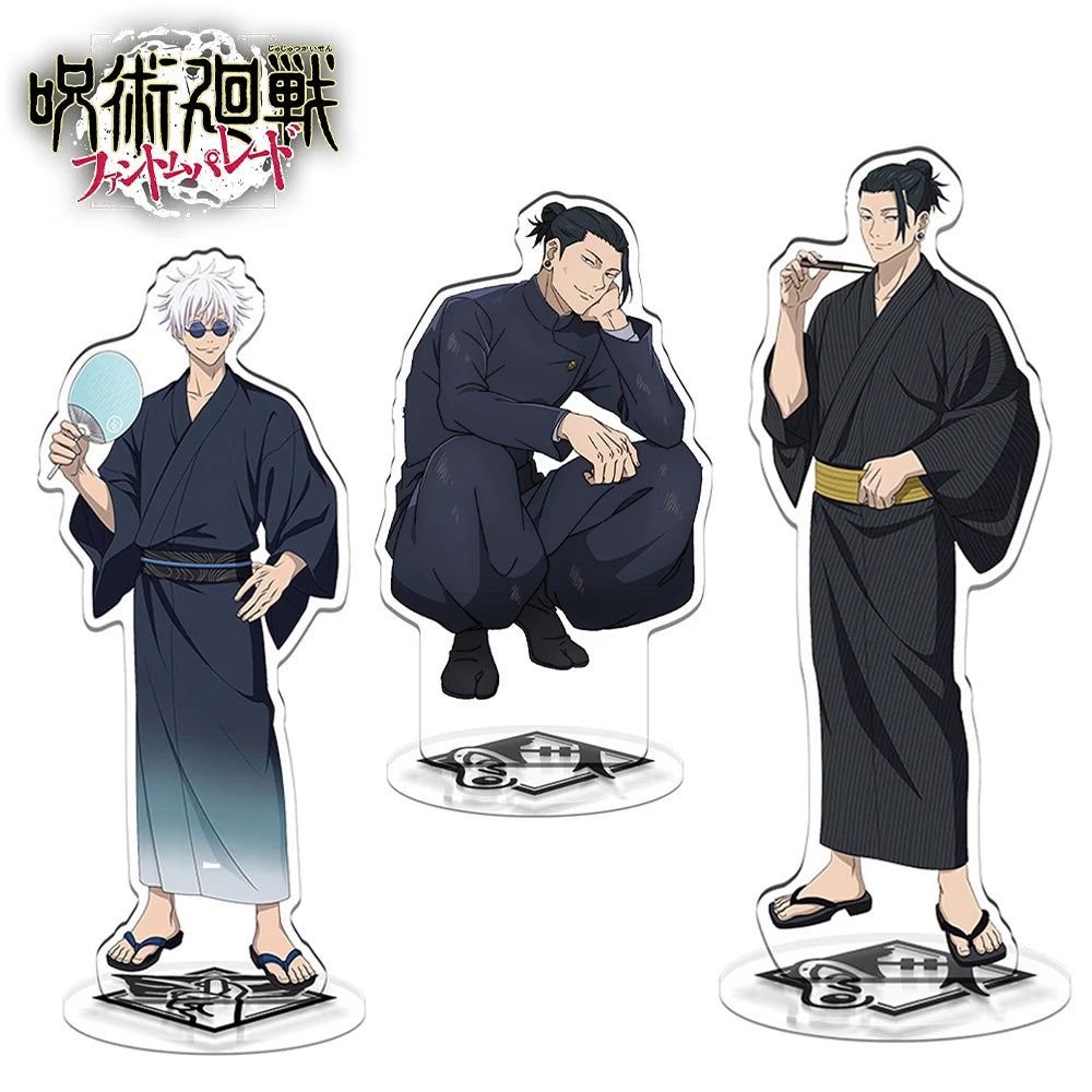 1PCS Anime Jujutsu Kaisen Yuji Itadori Satoru Gojo Stand Model Plate Desk Decor Standing Sign Game Fans Gift
