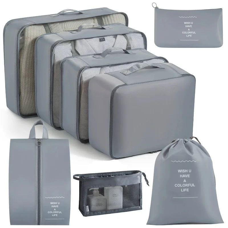 Travel Packing Cube Set for Clothes & Shoes