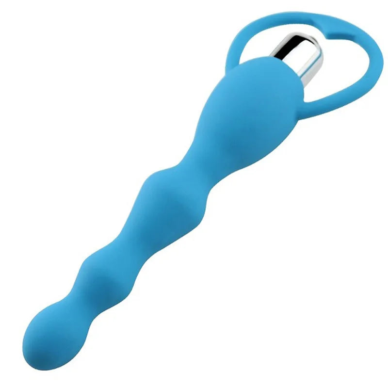 Silicone Vibrating Anal Plug & Bead Massager