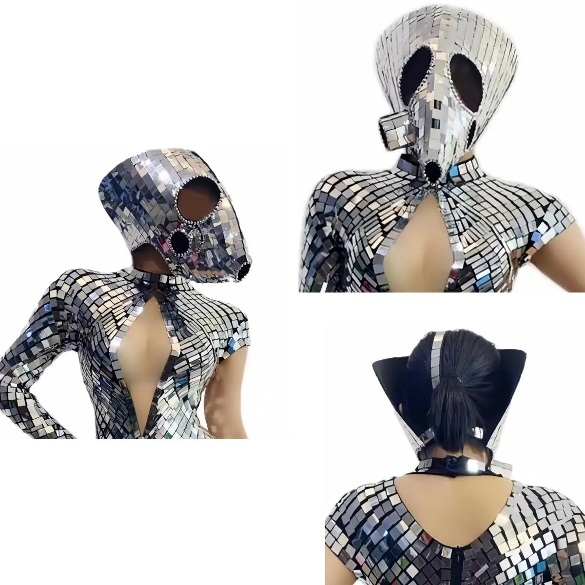 Women's Asymmetrical Sequin Showgirl Jumpsuit
