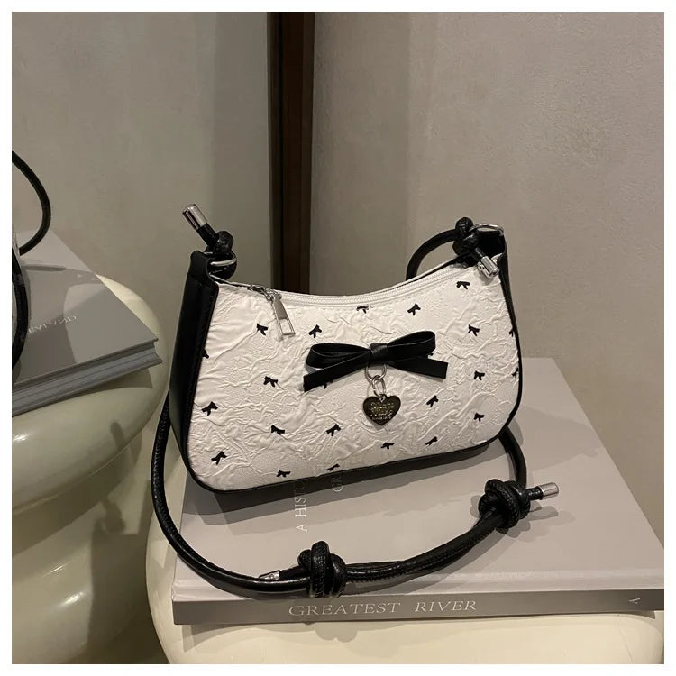 Pink Bow Mini Square Shoulder Bag