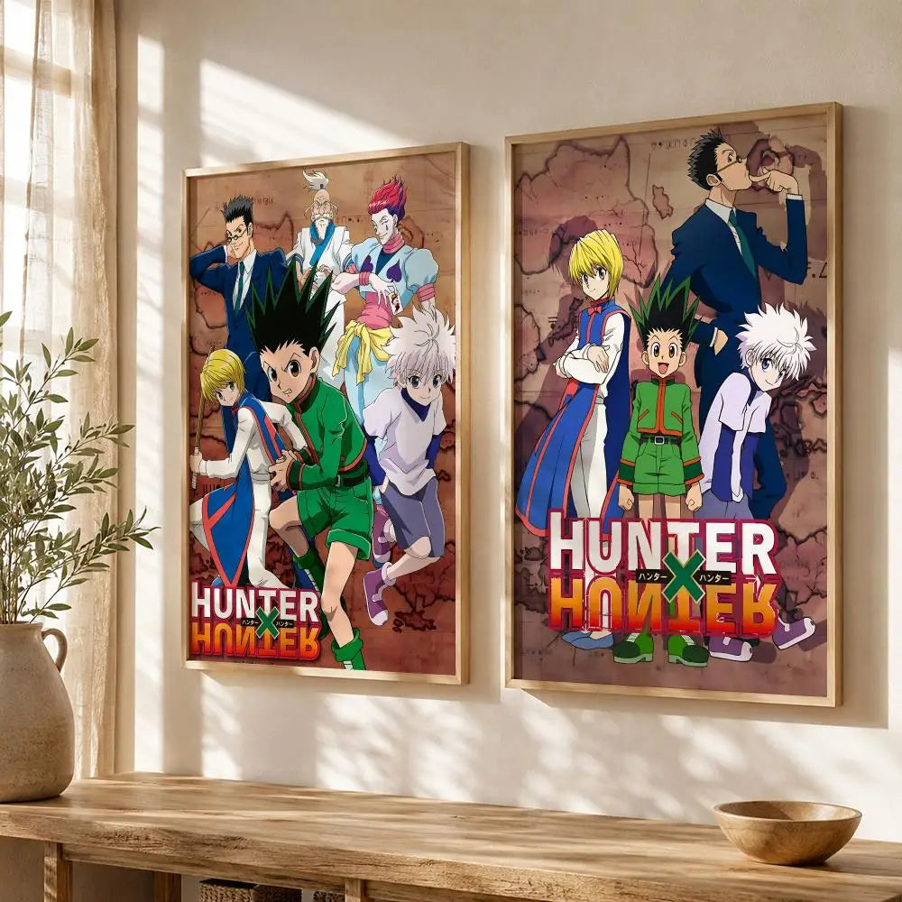 Shonen Anime H-Hunter Hunter Poster All-match HD Waterproof Self-Adhesive Wall Art Sticker For Home Bedroom