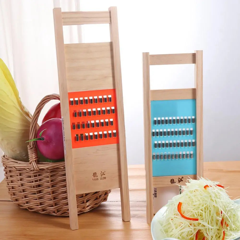 Wooden Hand-held Kitchen Tools Cucumber Gadgets Potato Vegetable Cutter Cheese Slicer Food Grater Peeler