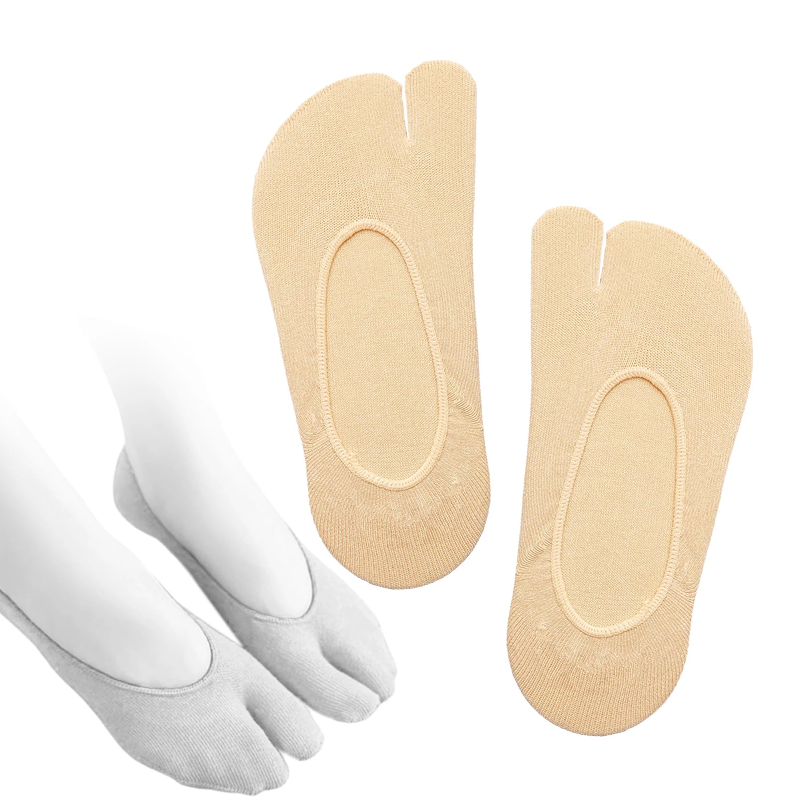 2 Toe Flip Flop Socks Split Summer Toe Socks No Show Toe Socks Invisible for Loafer Boat Shoes Sneaker Casual Breathable