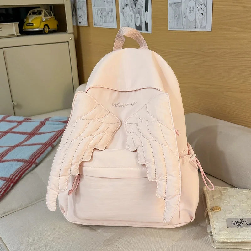 Y2K Angel Wing Canvas Backpack