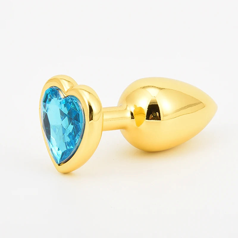 Golden Stainless Steel Crystal Anal Plug – 3 Sizes