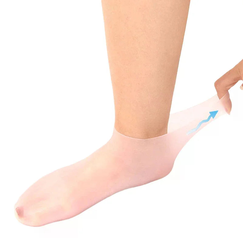 Moisturizing Foot Socks,Silicone Socks For Dry Cracked Feet Women's Foot Socks For Moisturizing,Featuring Massage
