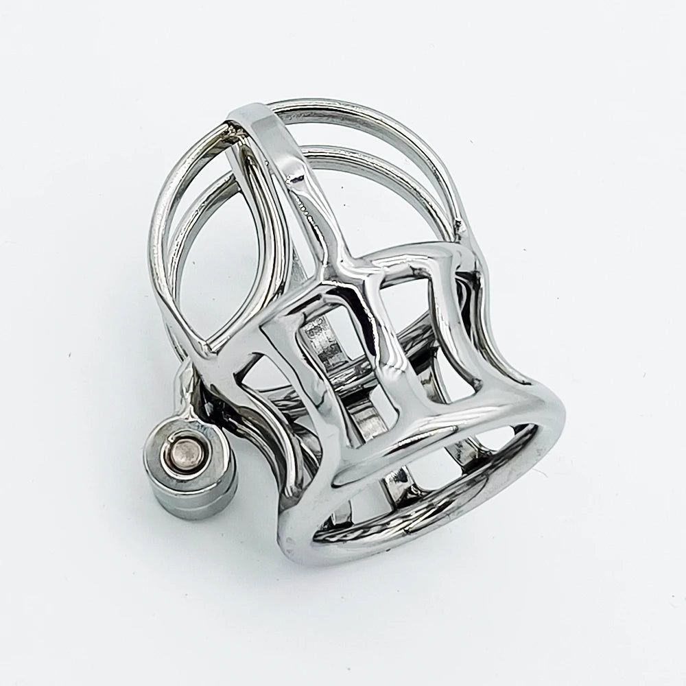 Crown-Style Stainless Steel Chastity Cage