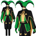 HOLOUN Harlequin Anime The Freak Circus Cosplay Costume Convention Halloween Christmas Coat Top Pants Clown Hat Gloves