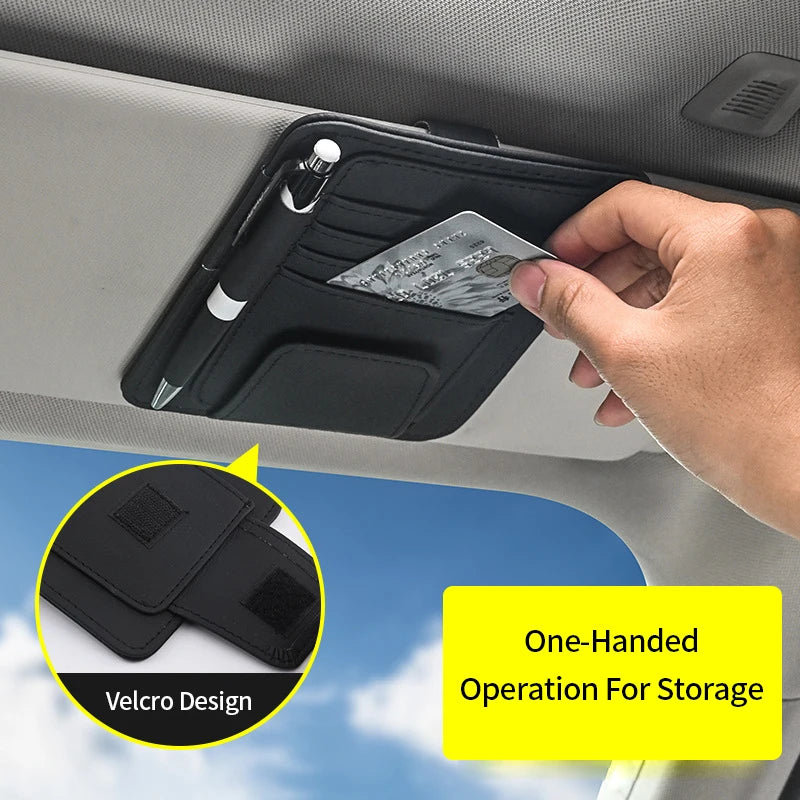 Car Sun Visor Organizer Multi-pocket Interior Accessories For Car Supplies Novelty Abarth 595 Accessories Ioniq 5