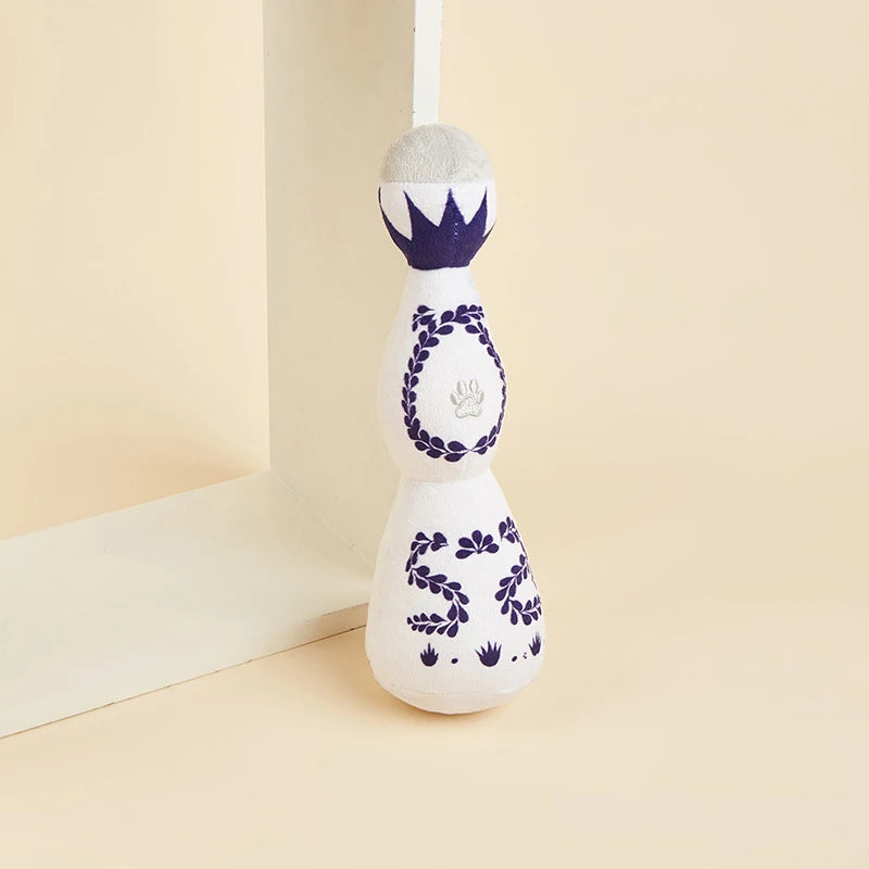 Tequila Bottle Squeaky Plush Dog Toy