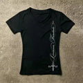 Kitty Graphic Gothic Y2K Crop Top