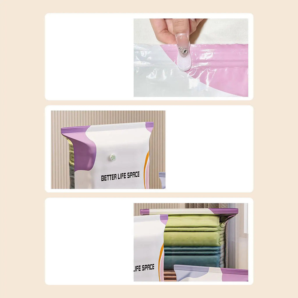 Large No-Pump Storage Bags for Clothes & Quilts