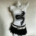 Grunge Y2K Suspender Crop Top