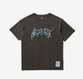 Fashionable round Neck Short Sleeve T-Shirt with Splashed Ink Print And Hole Design from SATISFY Retro Streetwear Brand
