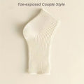 1 Pair Unisex Toeless Socks Summer Thin Toe Socks, Womens Thick Thread Toe Sock, Mens Interesting and Special Flip Flops Sock