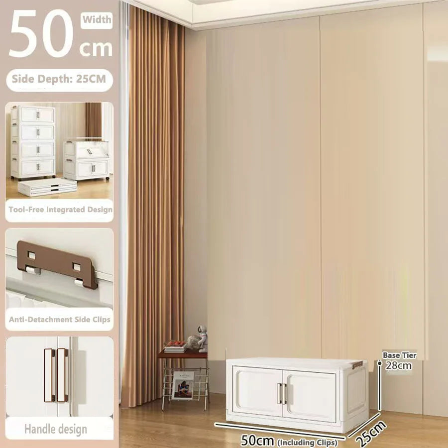Foldable Multi-Drawer Storage Cabinet